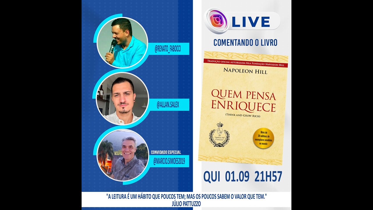 LIVE - QUEM PENSA ENRIQUECE NAPOLEON HILL - ALLAN FREITAS E RENATO FABOCCI