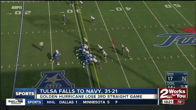 Tulsa falls to Navy, 31-21