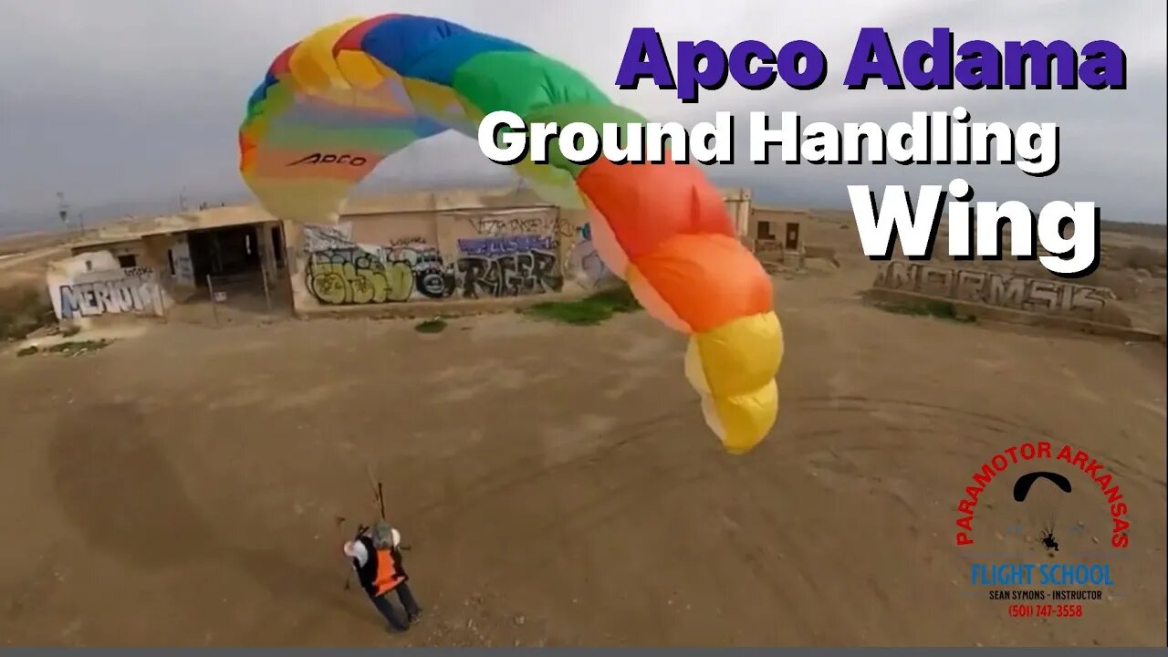 Apco Adama ground handling wing for training at Paramotor Arkansas