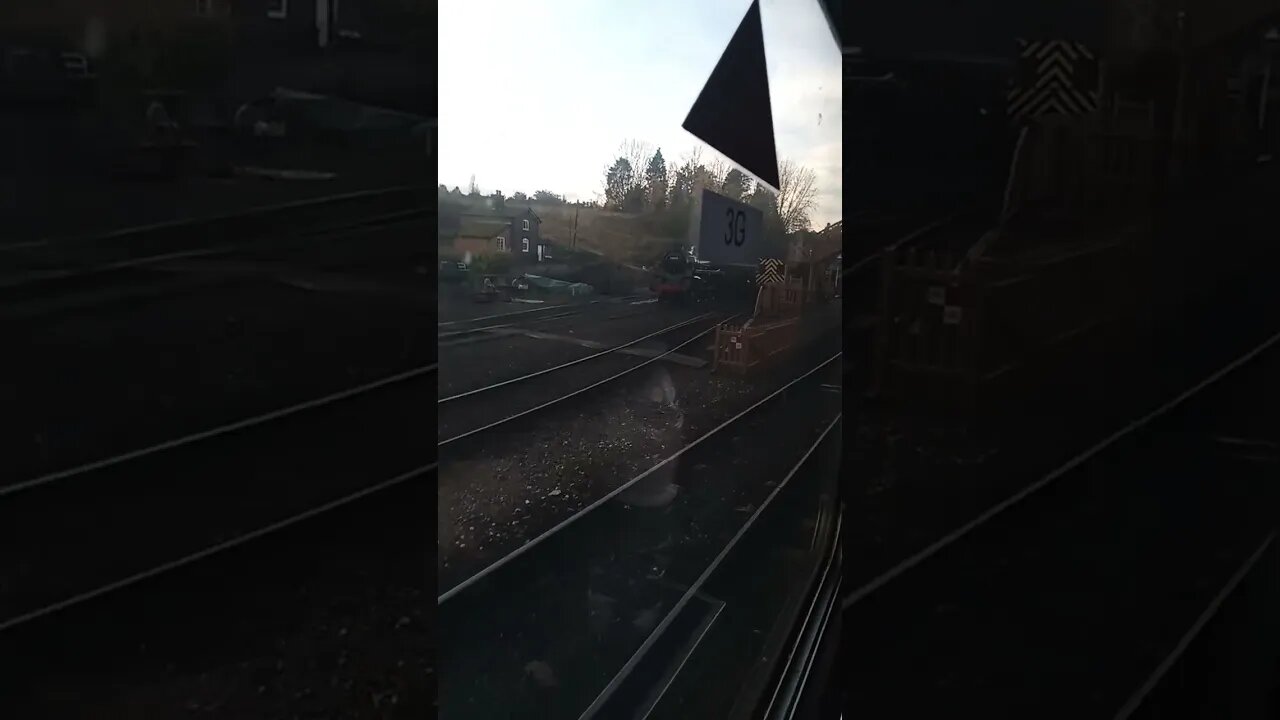 Leaving Bridgnorth on the steam valley railway.