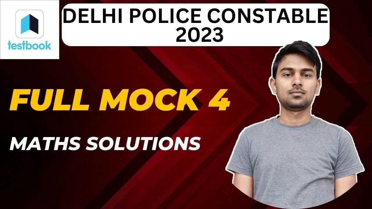 Delhi Police Constable 2023 Testbook Full Mock 4 Math Solutions | MEWS Maths #ssc #delhipolice