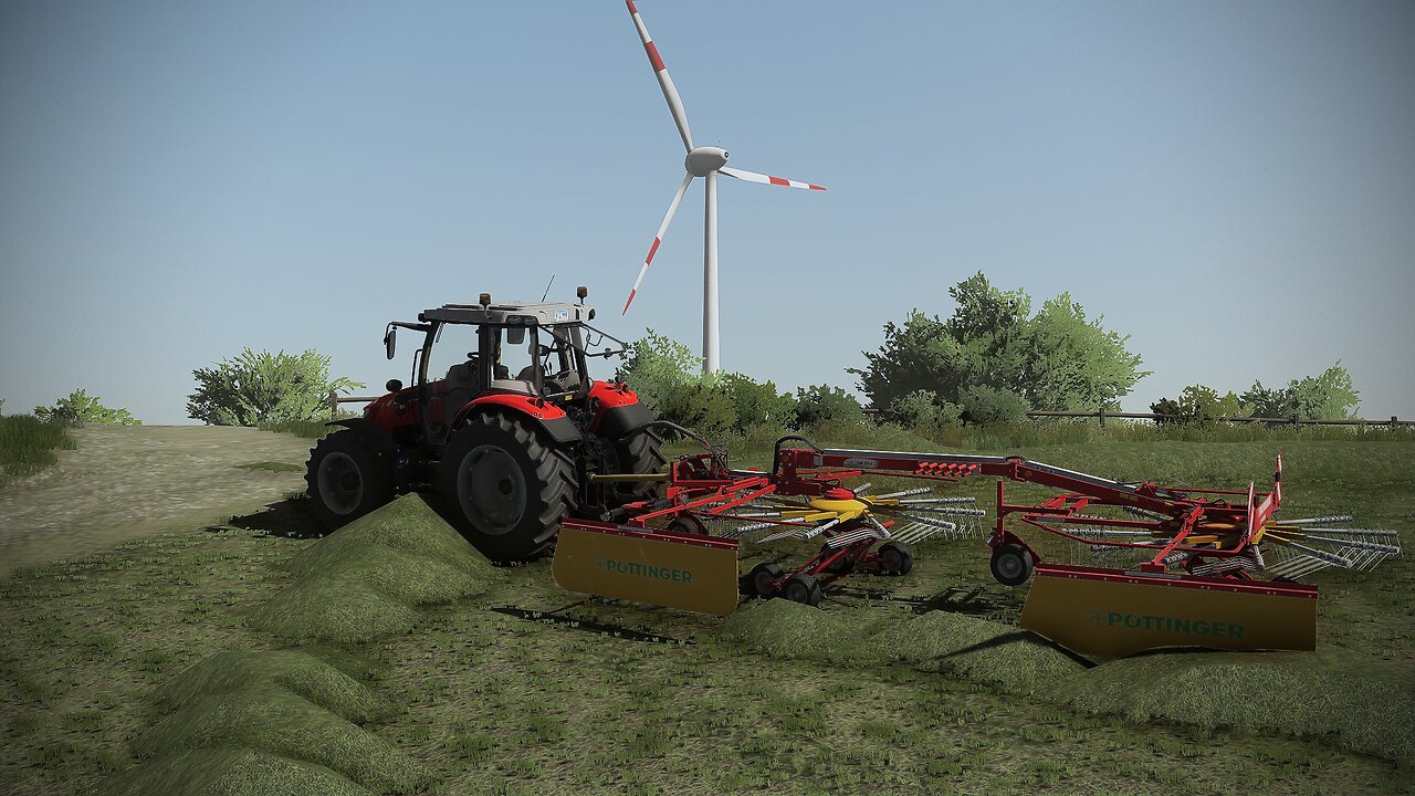 Farming Simulator Massey Fergusson 5612 & Pöttinger Top 611 A | Elmcreek | Engine Sound