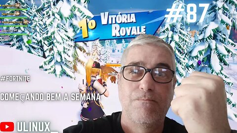 Missões diversas pra começar a semana de Fortnite. E até rolou Vitória Royale !
