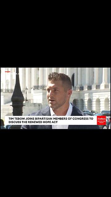 Tim Tebow Joins Congress Members to Promote The Renewed Hope Act