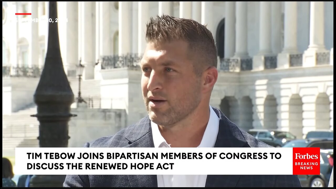 Tim Tebow Joins Congress Members to Promote The Renewed Hope Act