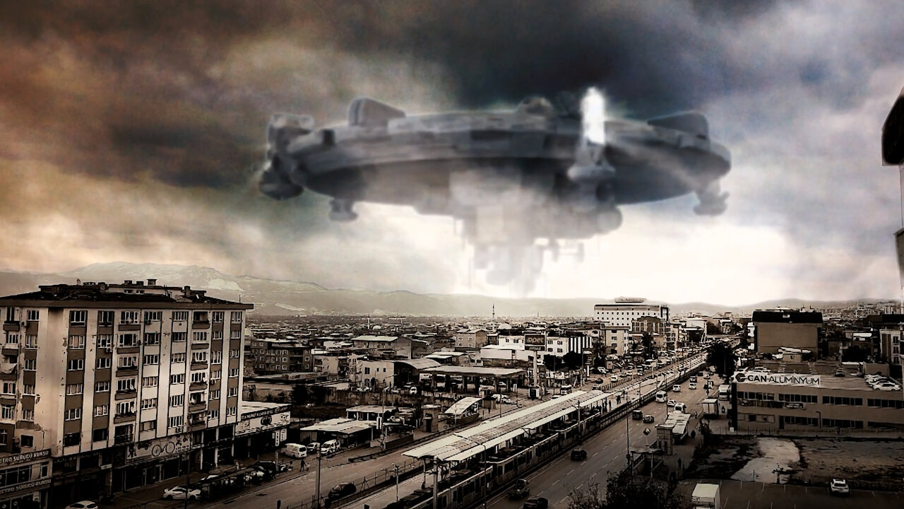Space vehicles attack the planet VFX