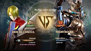 Den Blüdsoul (Amesang) VS Nightmare (LegitAriBlaze) (SoulCalibur™ VI: Online)