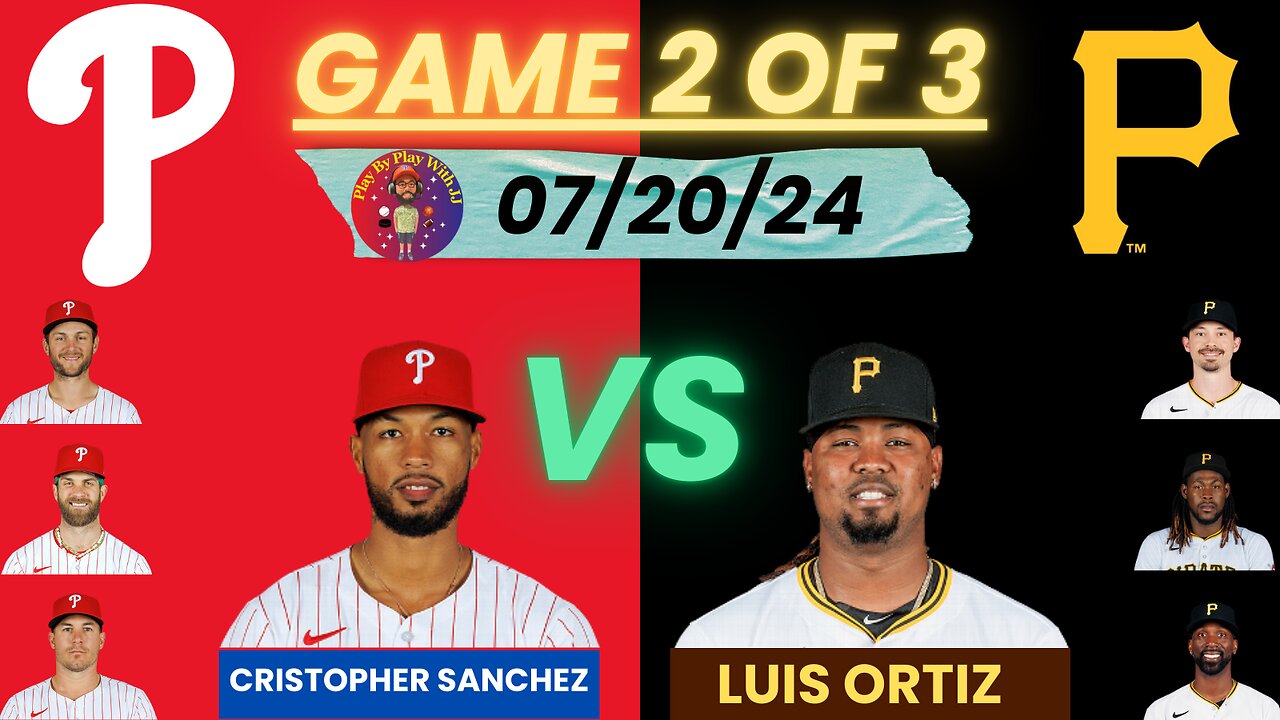 Philadelphia Phillies @ Pittsburgh Pirates LIVE PLAY-BY-PLAY (07-18-24) #phillies #pirates #mlb