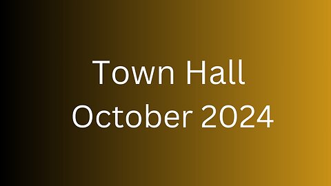 Town Hall October 2024