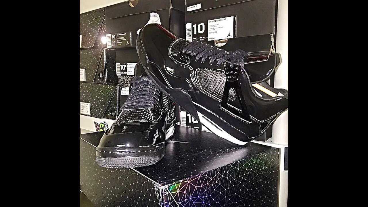 "AIR JORDAN 4 (11LAB4) BLACK" UNBOXING/REVIEW