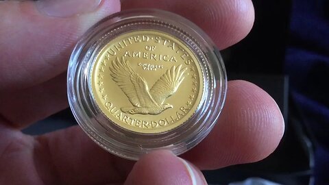 Gold Standing Liberty Quarter Unboxing