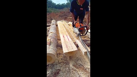 Teknik Jangkar‼️ Cara Belah Kayu Kedondong Kecil