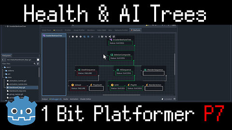 Behavior AI Trees Setup & Character Health - 1 Bit Platformer Part 7 ~ Godot 4.3