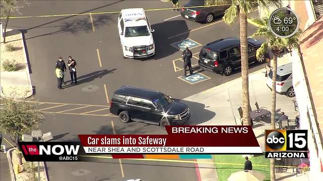 Car hits several people, crashes into Safeway in Scottsdale