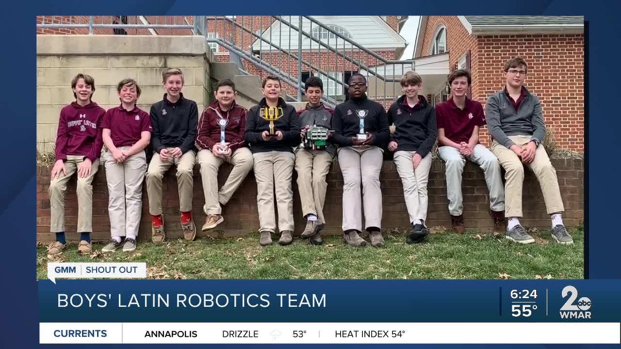 Good Morning to the Boys' Latin Robotics Team