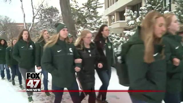 Michigan State rowing team meets with board about Nassar