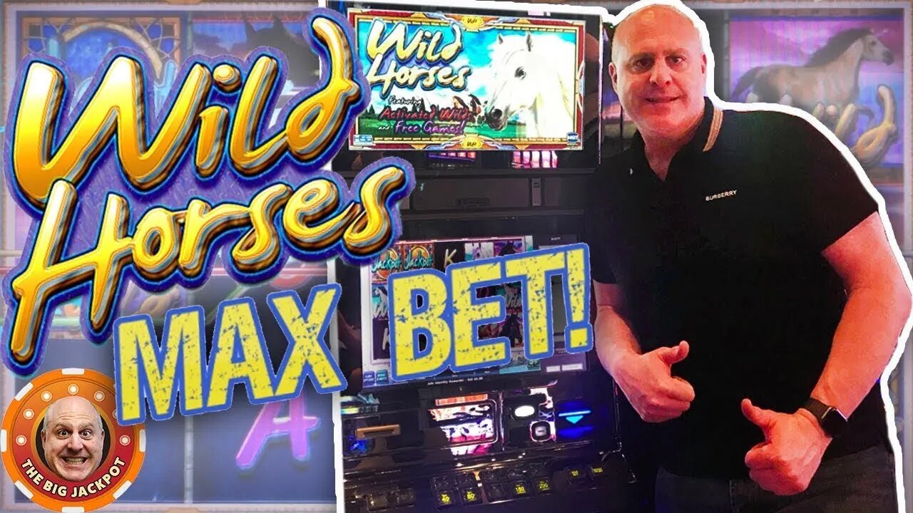 🐴 WILD FREE GAME WINS on IGT Wild Horses! 🐴 Max Bet Slot Fun!