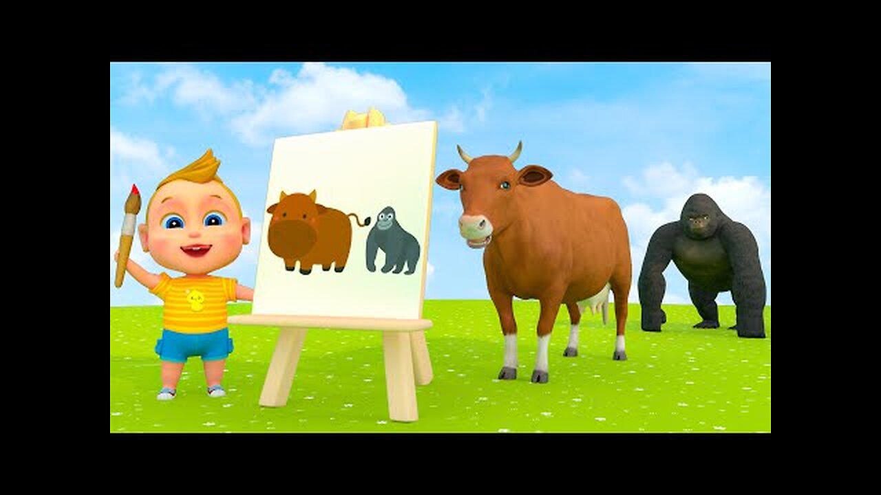 Draw Animals And Their Food - Animals Come To Life From The Painting | Boo Kids Cartoon