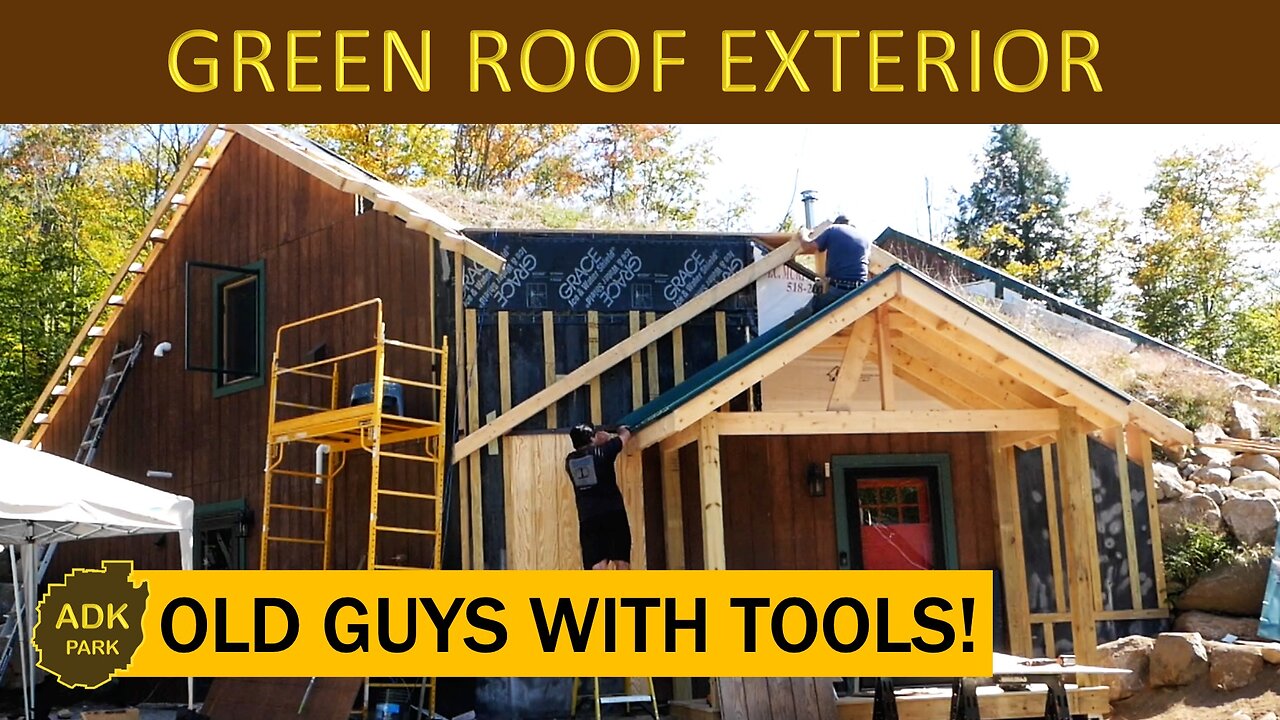 Exterior Finishing of Green Roof Home - Old Guys with Tools!