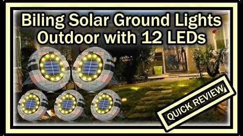 Biling Solar Ground Lights Outdoor with 12 LEDs Warm White 8 Pack (12LED8S-40) QUICK REVIEW