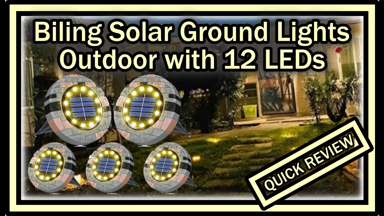 Biling Solar Ground Lights Outdoor with 12 LEDs Warm White 8 Pack (12LED8S-40) QUICK REVIEW