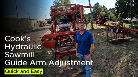 Hydraulic Sawmill Guide Arm Adjustment
