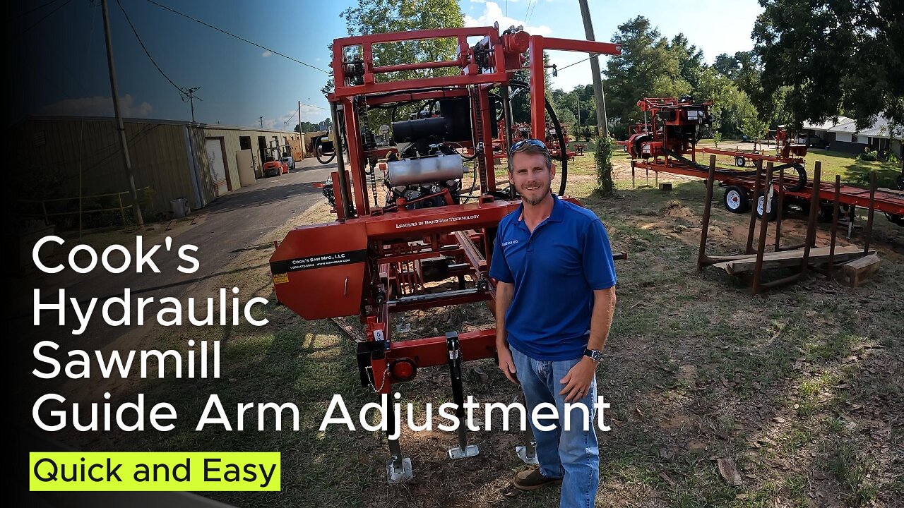 Hydraulic Sawmill Guide Arm Adjustment