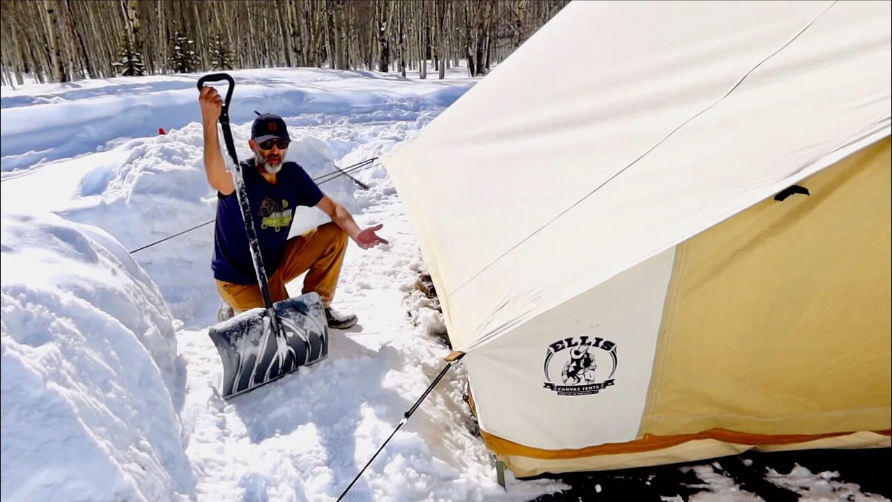 DON'T PUT SNOW AGAINST YOUR TENT WALLS, The reason you don't use snow as insulation with a HOT TENT