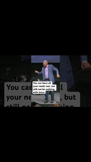You can have all your needs met, and still not be walking with Jesus. - #sermon #jesus #shorts