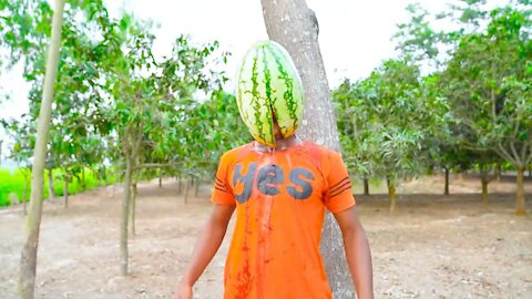 People Fighting due to Watermelon Funny Video