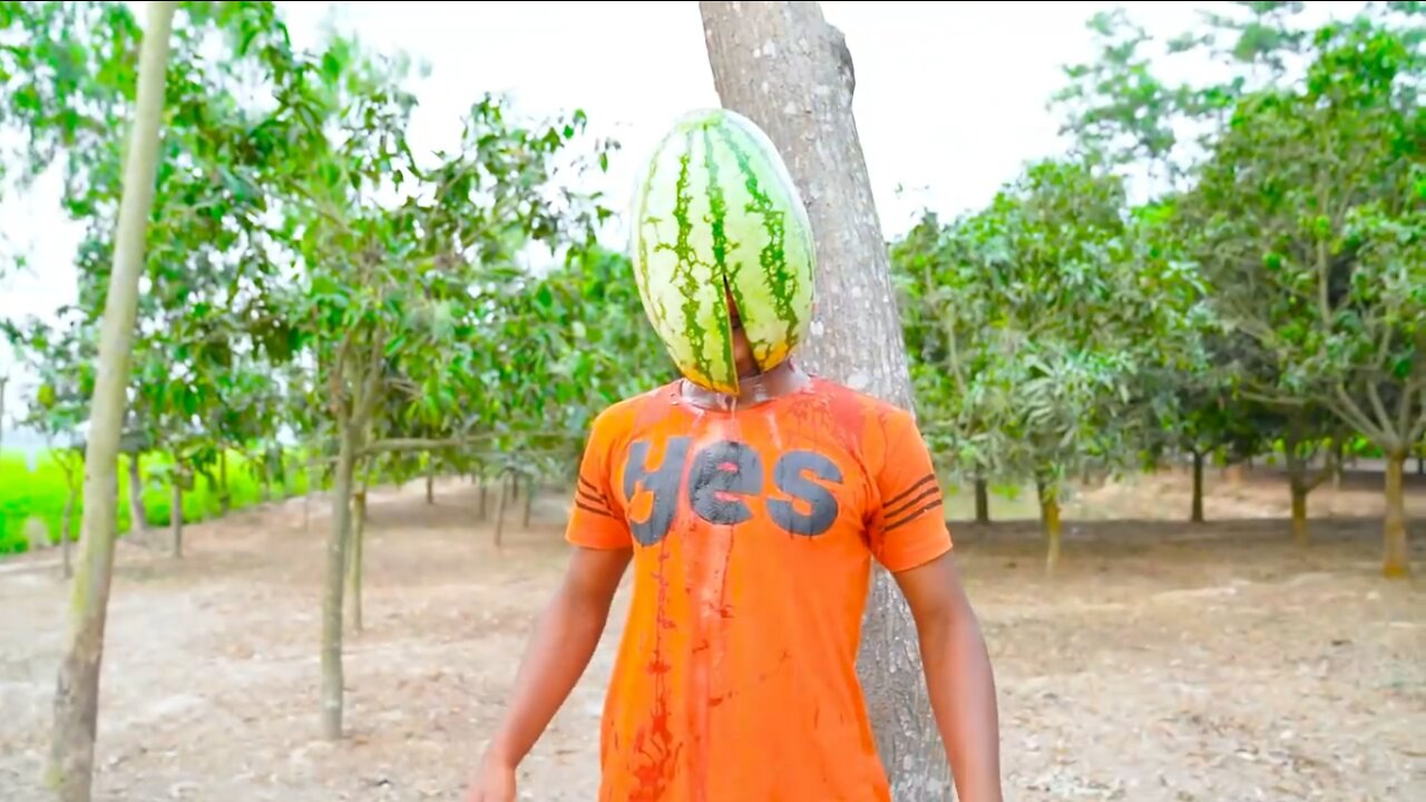 People Fighting due to Watermelon Funny Video