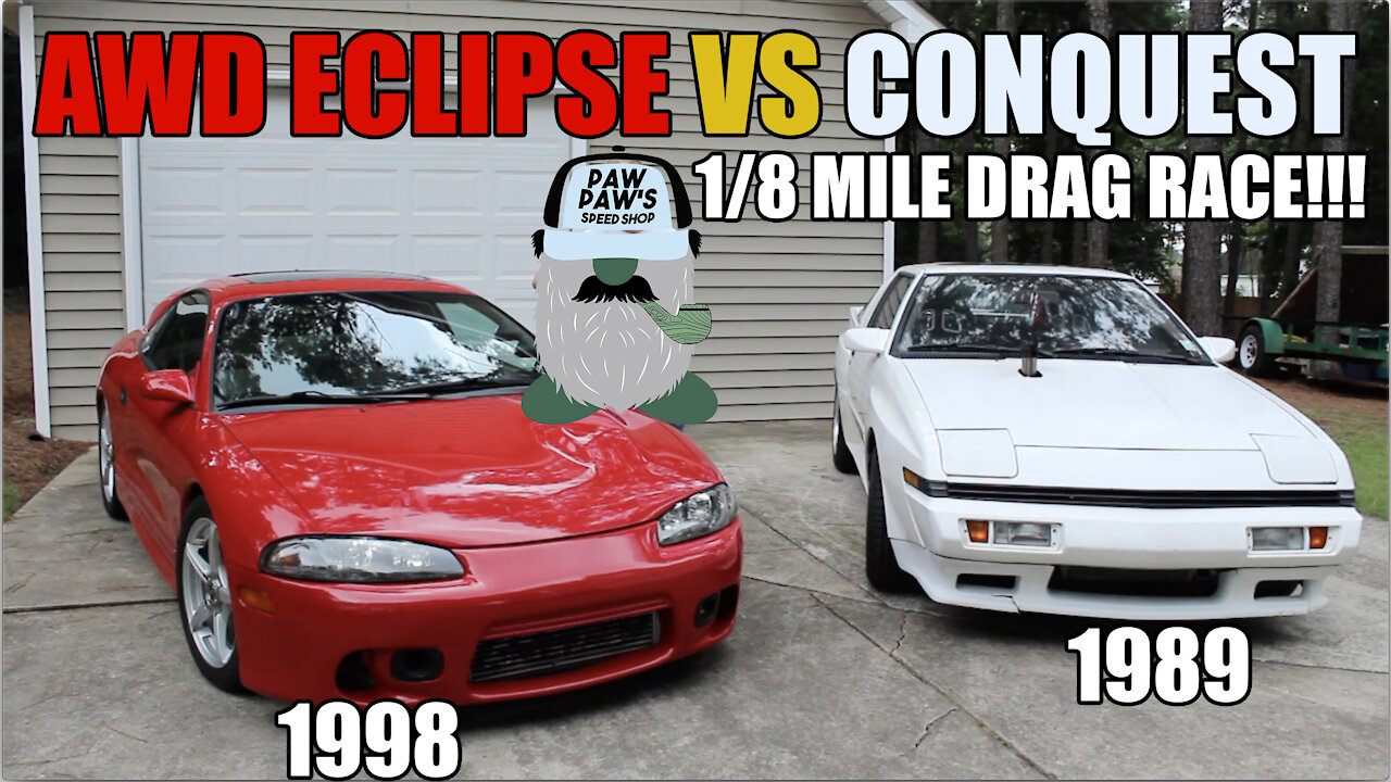 Chrysler Conquest vs Mitsubishi Eclipse! *** Battle at the Dragway ***