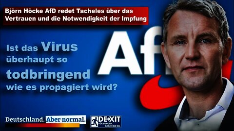 Björn Höcke AfD redet Tacheles über das Vertrauen und die Notwendigkeit der Impfung