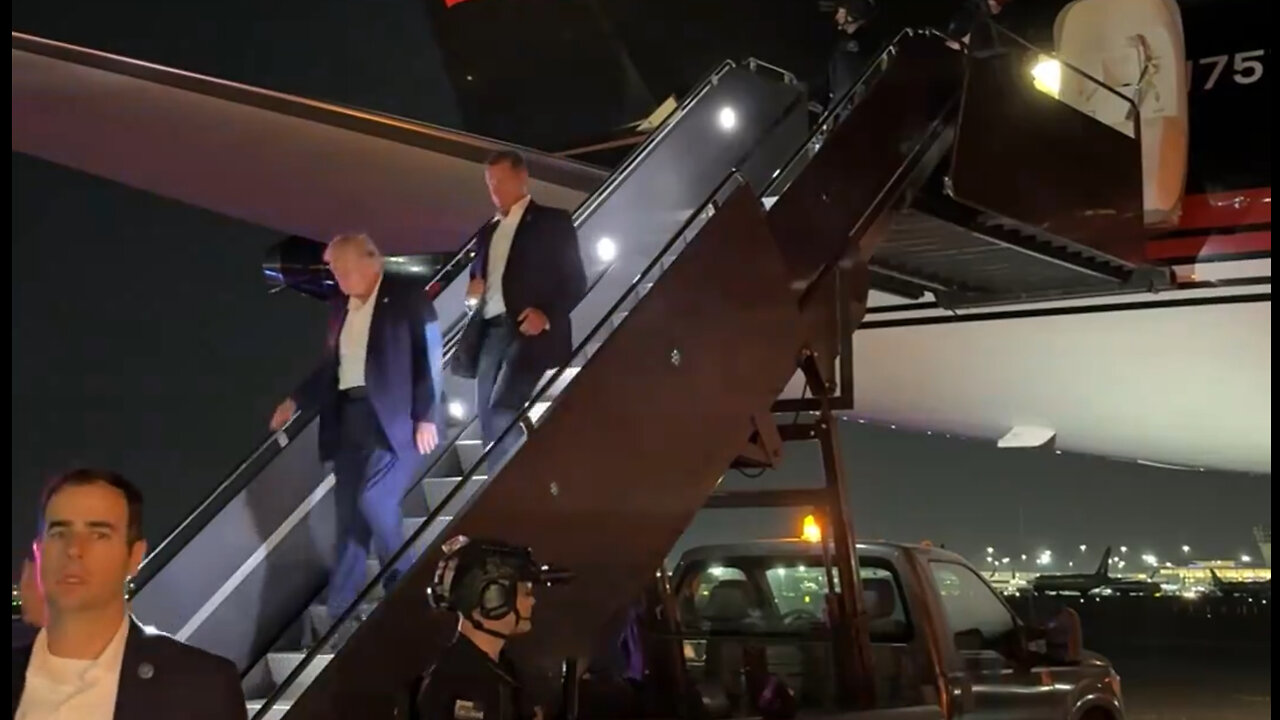 Trump Exiting Trump Force One after Assassination Attempt