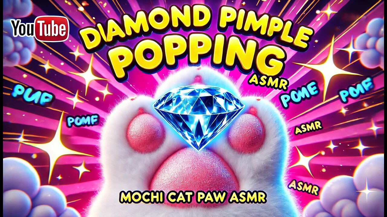 Diamond Explosion! Mochi Cat Paw’s Ultimate Pimple Pop ASMR Frenzy / Mochi pimple popping