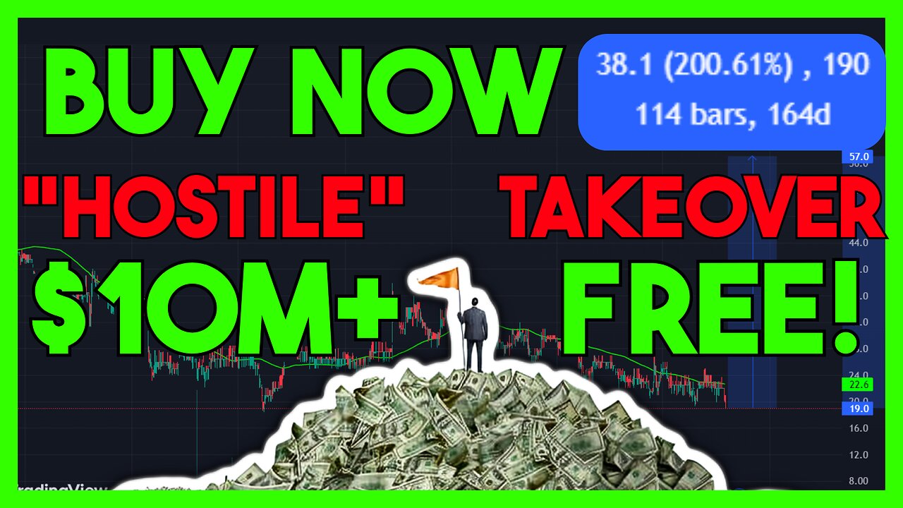 DO YOU WANT $10M+ FOR FREE!? Best Stock To Buy Now | 3x stock | Hostile Takeover likely!