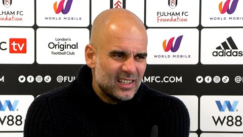 'The grass was SO SO LONG! SO DRY for both teams!' | Pep Guardiola | Fulham 1-2 Man City