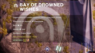 Destiny 2, Legend Lost Sector, Bay of Drowned Wishes on the Dreaming City 12-12-21