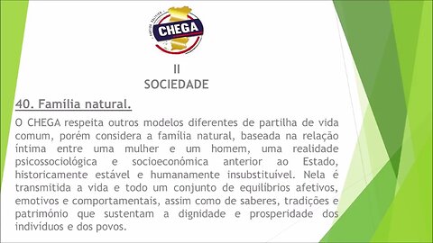 40. O Chega ponto por ponto.