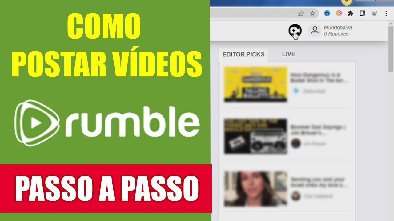 Como Postar Videos no Rumble - Passo a Passo!