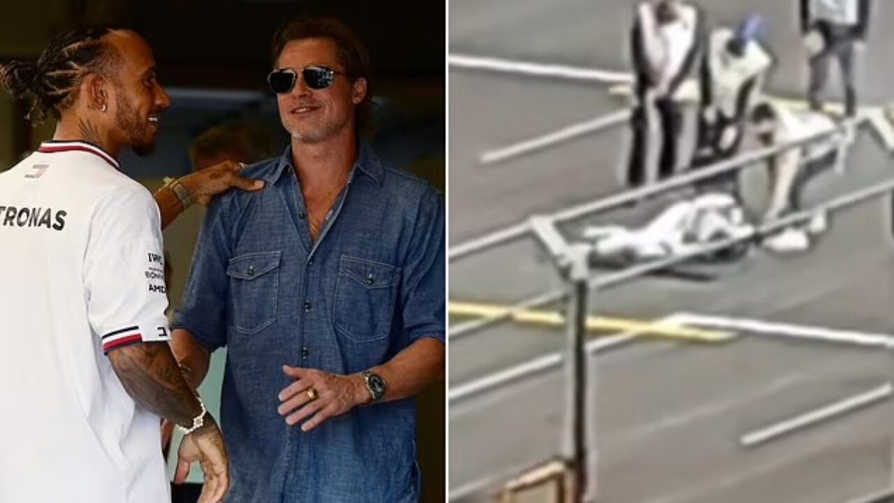 Brad Pitt Faints at Las Vegas GP Set (2024)