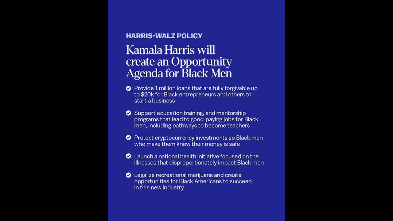 Harris Campaign Presents Proposal For Black Men