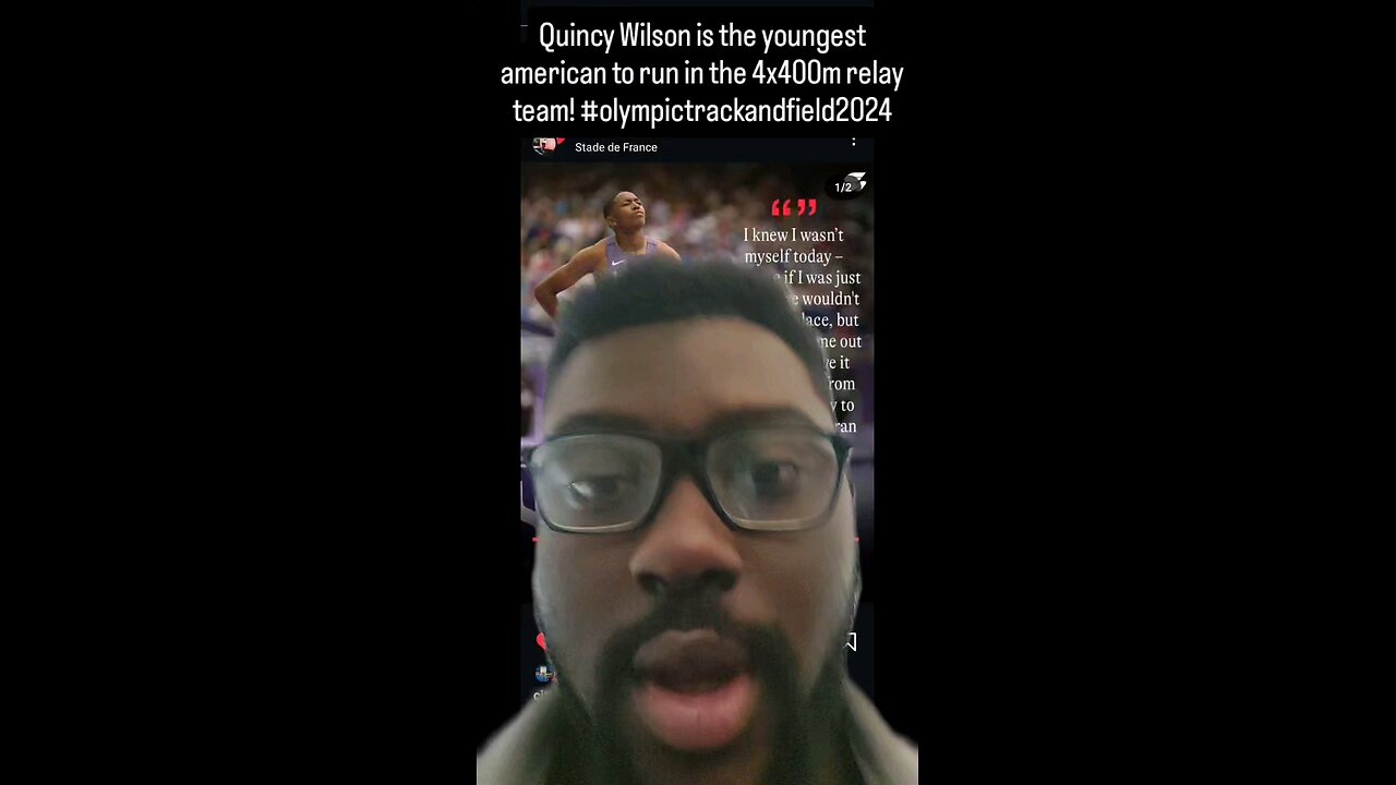 Quincy Wilson is the youngest american to run in the 4x400m relay team! #olympictrackandfield2024