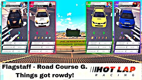 Switch Hot Lap Racing G8, 4P local splitscreen Quick Race on Road Course G, Gunma Prestazione X2006!