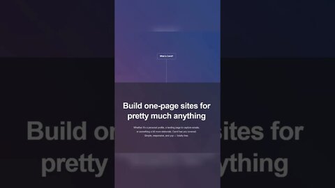 Build landing pages and one-page sites fast with Carrd #shorts