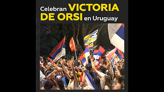 Festejos por la elección de Yamandú Orsi conquistan las calles de Uruguay