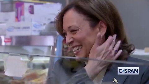 Kamala Harris Awkwardly Tells Cheese Shop Owner She's "Practically" From Prince George's County, MD