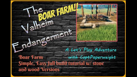 Valheim Boar Farm Simple Easy Build with Stone and wood versions!!!