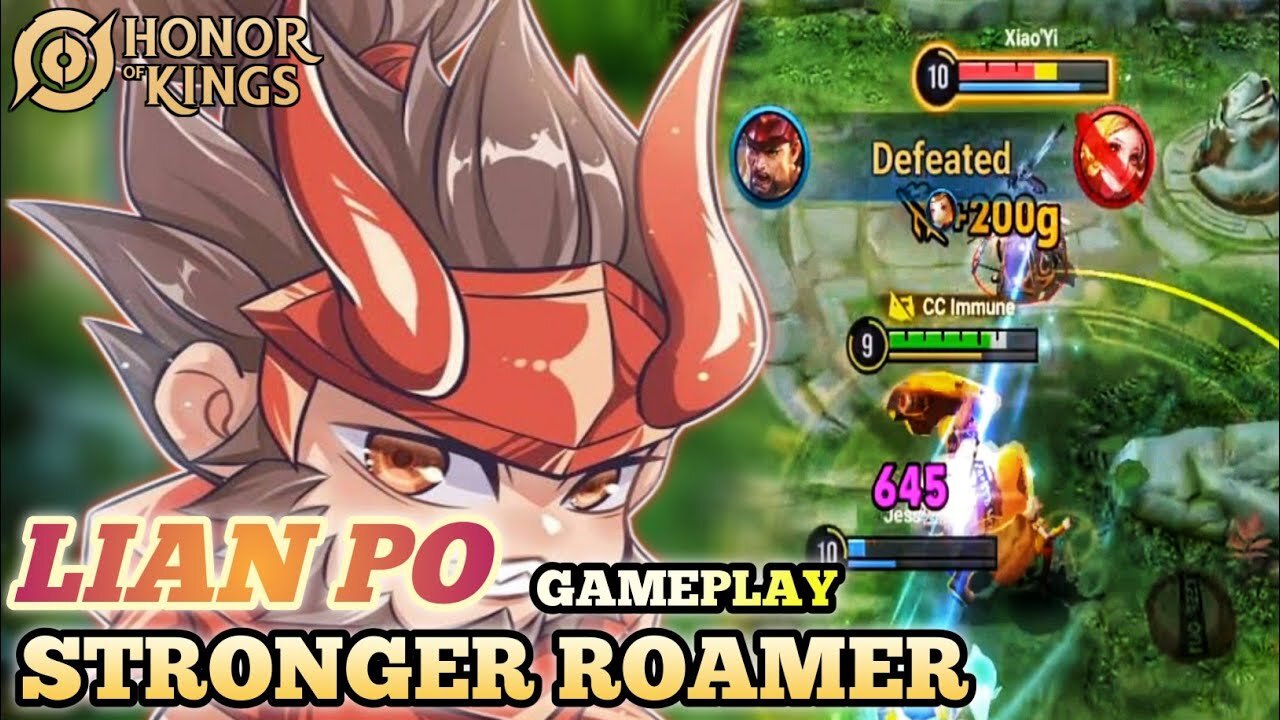 Honor of Kings (HOK) Lian Po Roamer Gameplay Stronger Hero - Honor of Kings