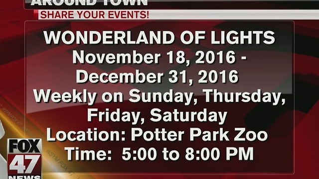 Potter Park Zoo decorated with thousands of lights